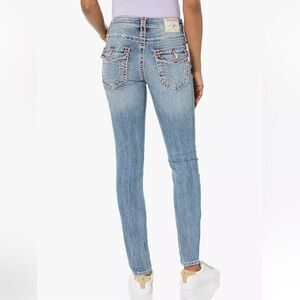 True Religion Halle Hot Pink Big T Flap Pale Marine SZ 27